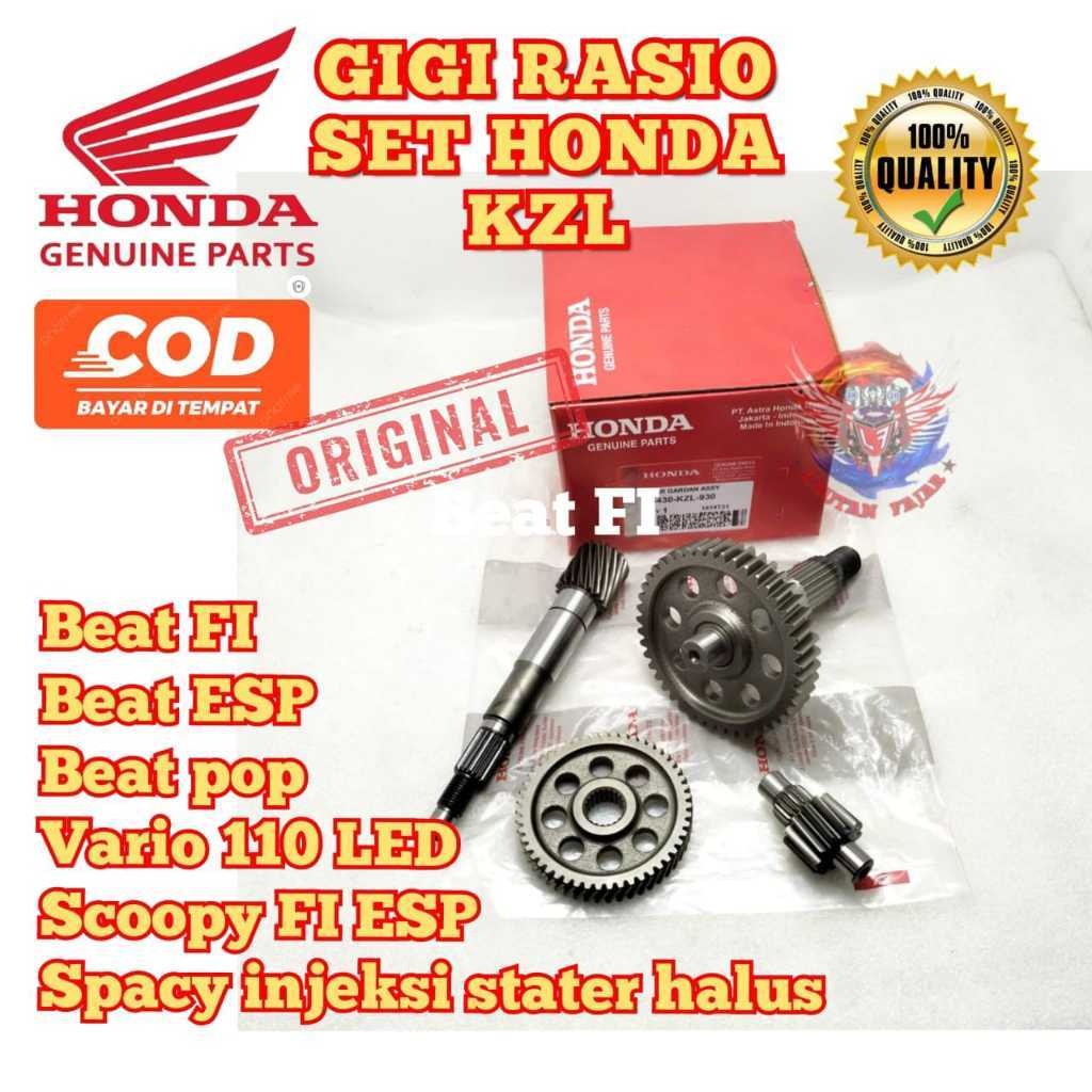 Gigi rasio set KZL ASLI ORIGINAL HONDA Beat fi injeksi stater kasar , Scoopy fi Spacy fi , Vario 110