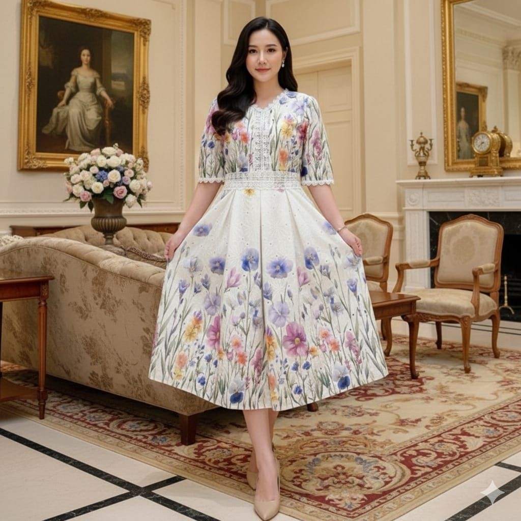 DRESS KATUN BOLONG PREMIUM