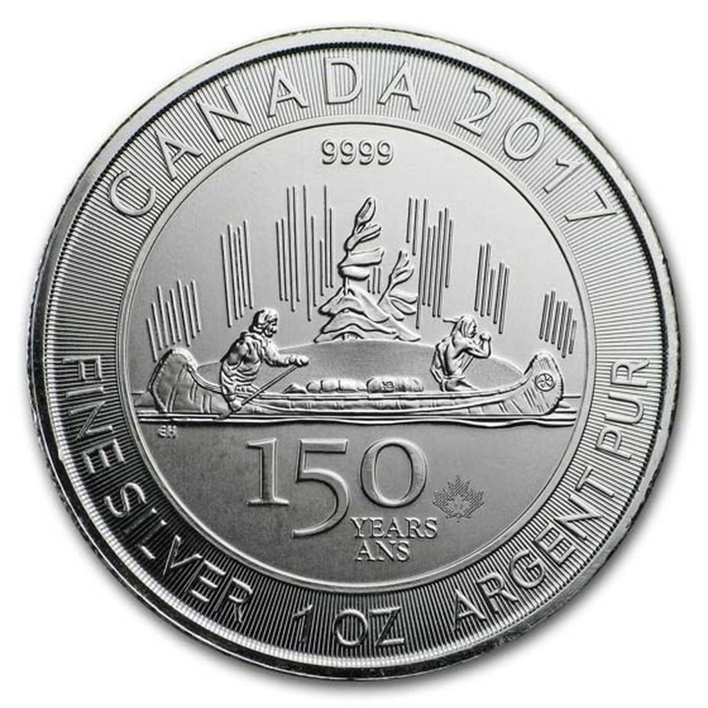 Koin perak 2017 Canada Voyageur 150th Anniversary 1 oz silver coin