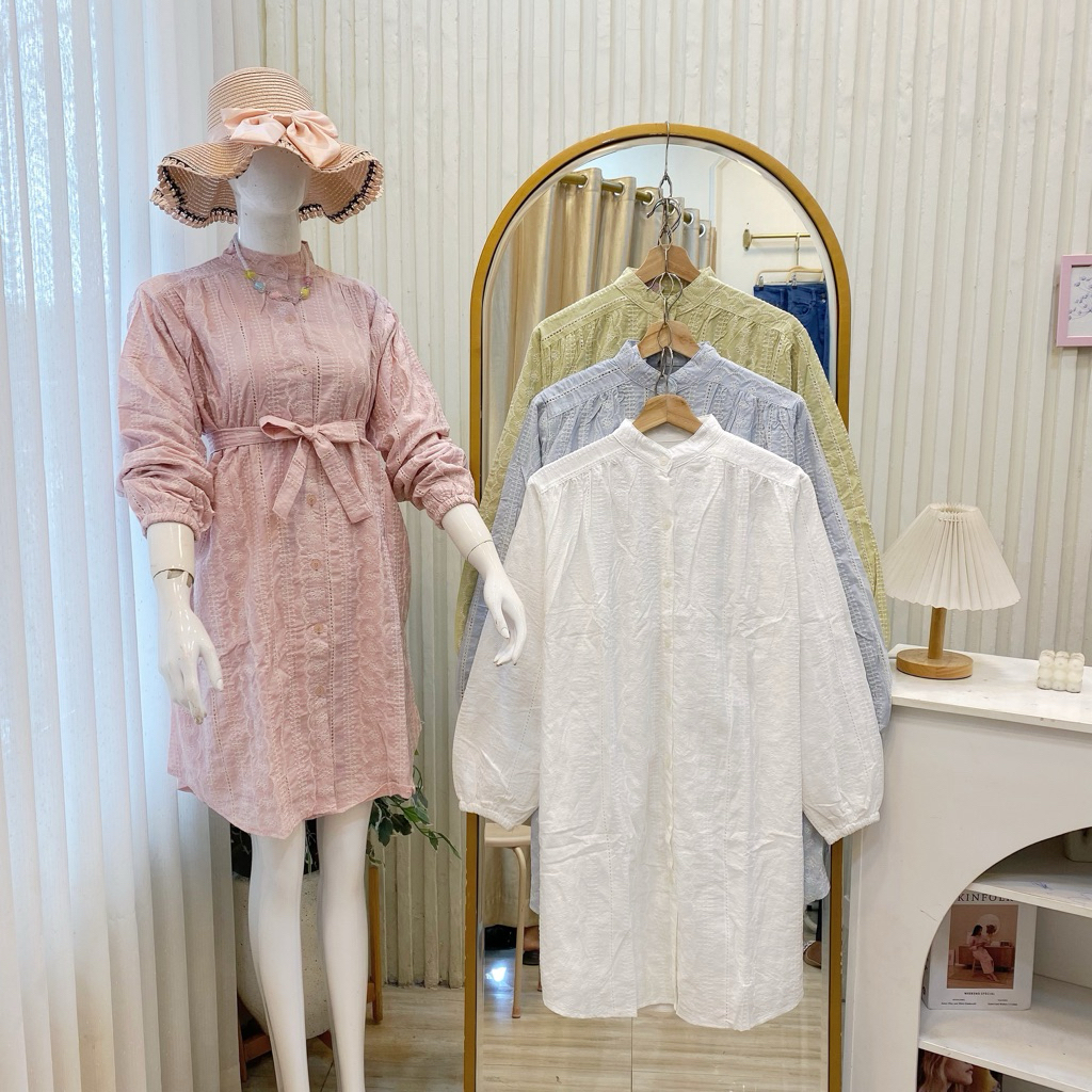 Tunik bordir tali pinggang