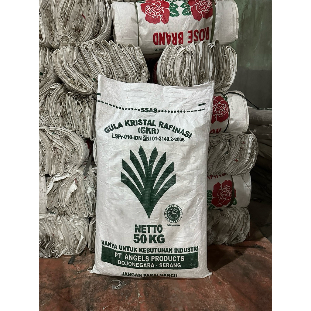 KARUNG BEKAS GULA 50KG ISI 50 LEMBAR