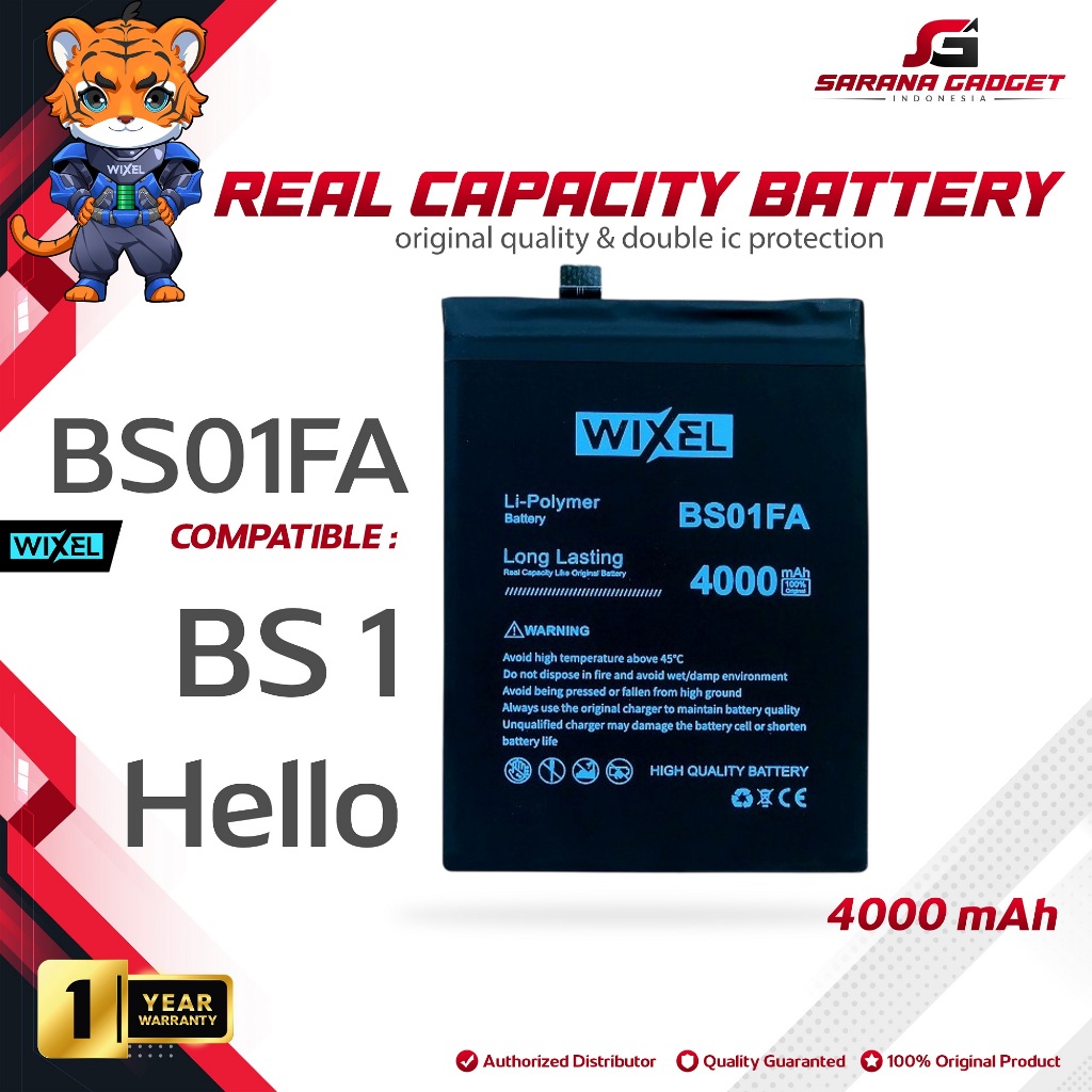 WIXEL Baterai XiaoMi BS01FA Black Shark 1 BlackShark Helo Double Power Real Capacity 100% Original O