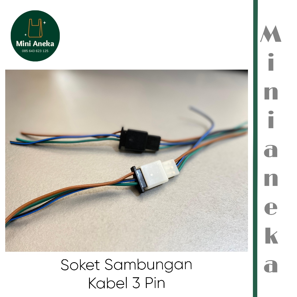 Soket Sambungan Kabel 3 Pin – Soket Konektor Kabel 3 Pin Motor Universal
