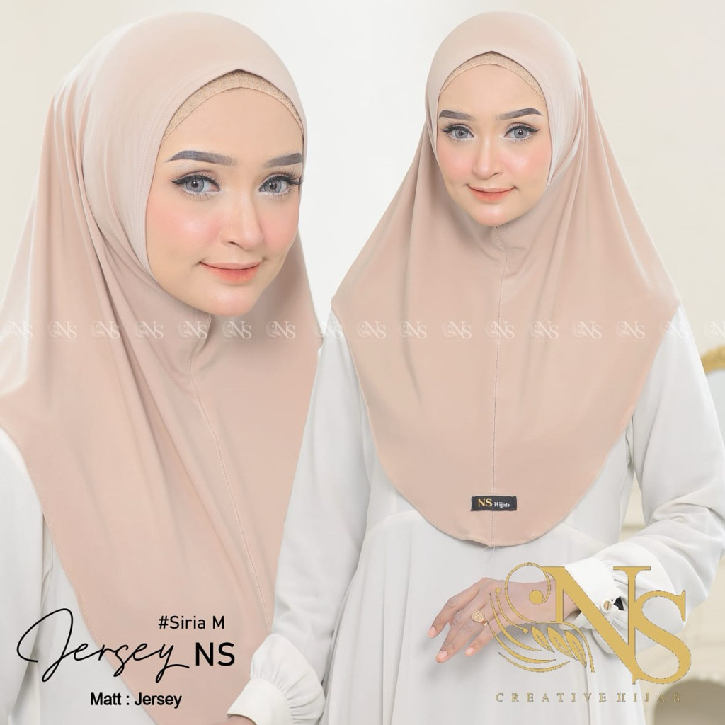 Hijab Kerudung Instan Daily Jersey Premium Non Pet M By NS Hijab