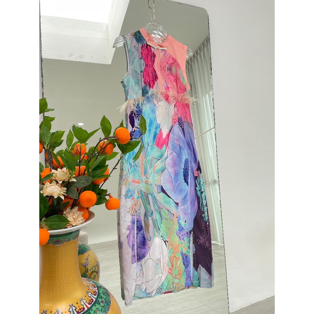 DRESS 4029 LOOSE CHEONGSAM DRESS WANITA KOREA IMPORT