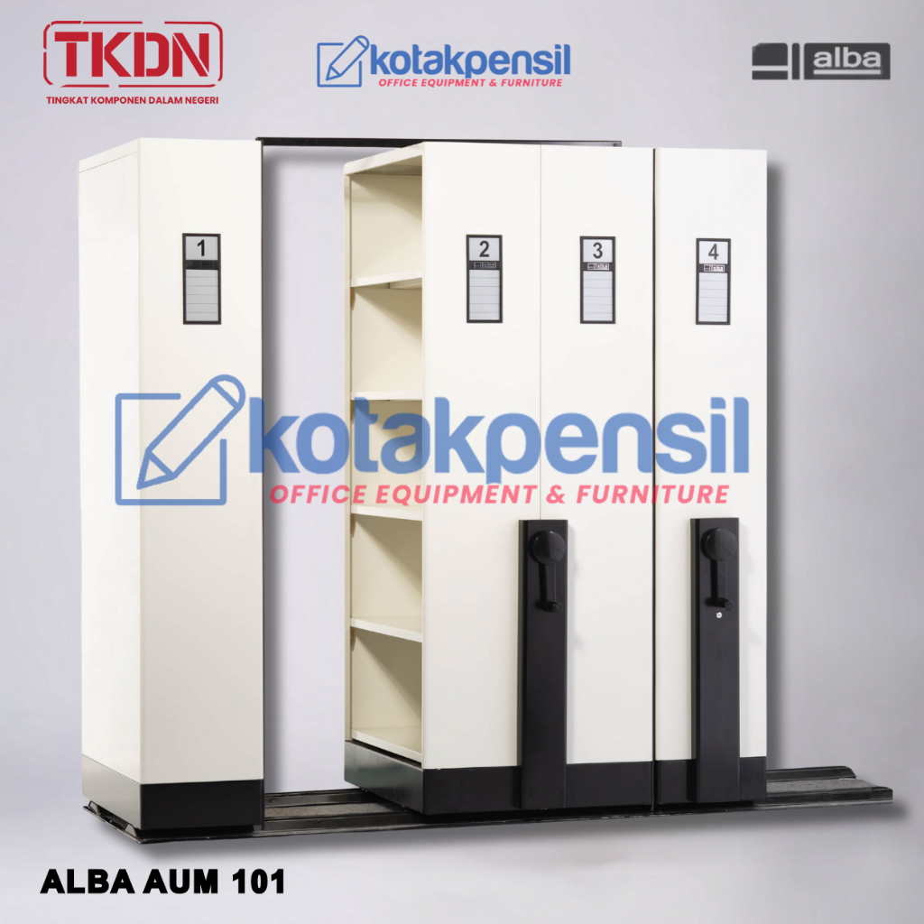 Mobile File Mekanik ALBA MF 101 Roll O Pack ALBA MF 101 | Lemari Arsip Besi kantor
