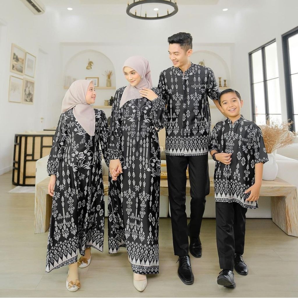 Baju Sarimbit Gamis Couple Keluarga Bahan Premium Lebaran 2026