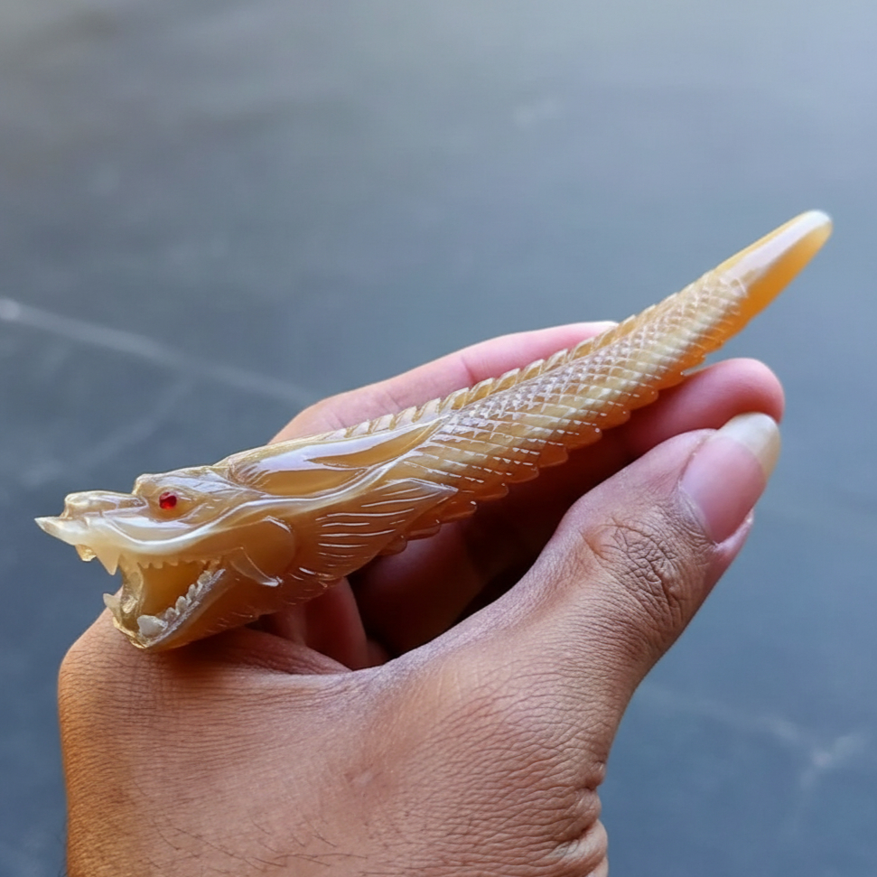 COD ONCE PIPA ROKO TANDUK KERBAU ASLI UKIR NAGA DAN MACAN TAMPILAN SUPER MEWAH