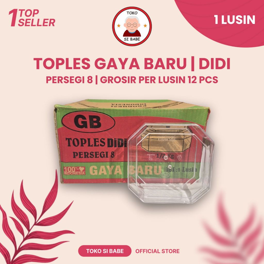 [ PAKET 1 LUSIN ] TOPLES GAYA BARU DIDI 500 GR 1/2 KG - Grosir Toples Kue Kering Nastar Camilan Snac