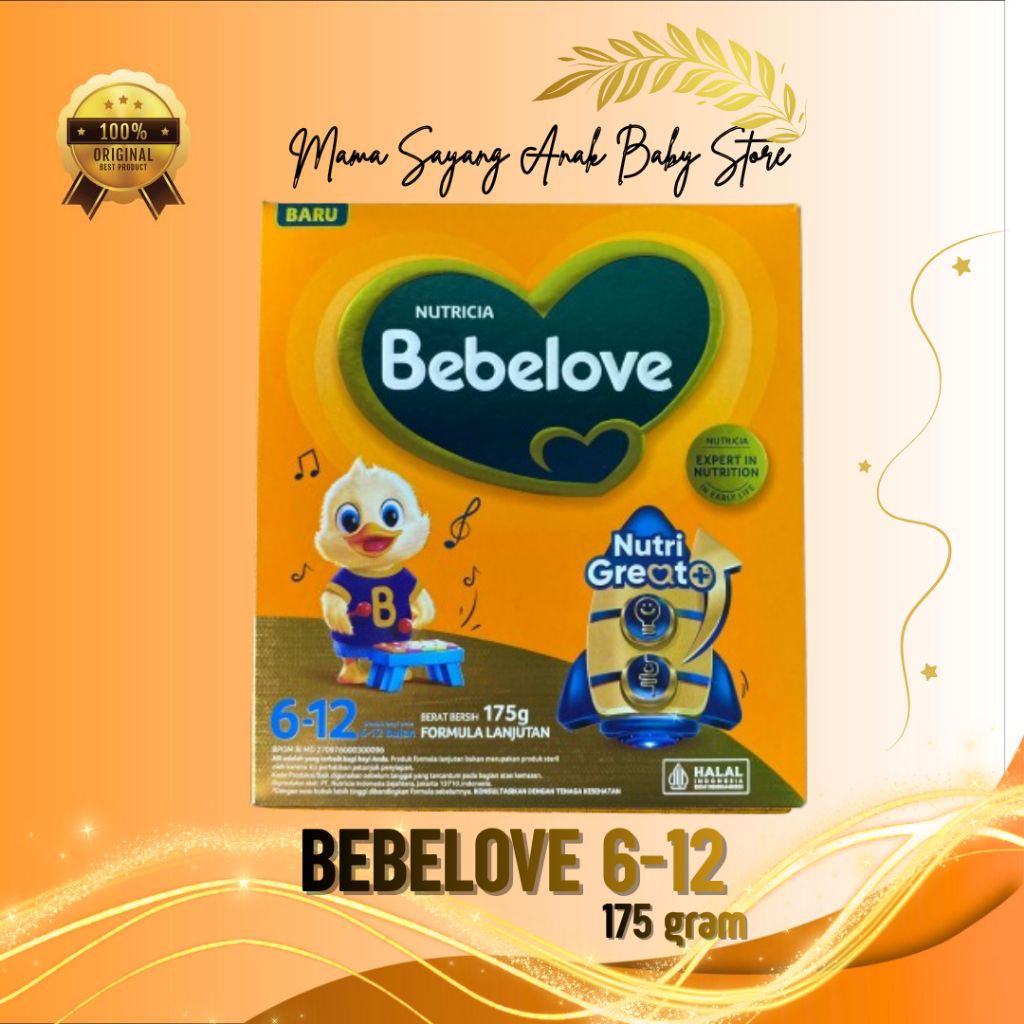 Susu Bebelove 6-12 175gram / Susu Formula Bayi Lanjutan / Susu Penunjang Berat Badan / Susu Bubuk Ba
