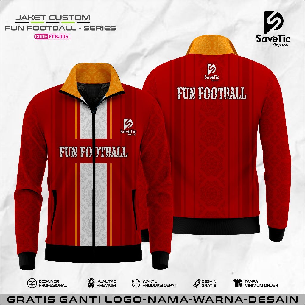 Jaket Football Full Printing/Jaket Custom/Jaket Football Unisex/Jaket Fun Football Casual