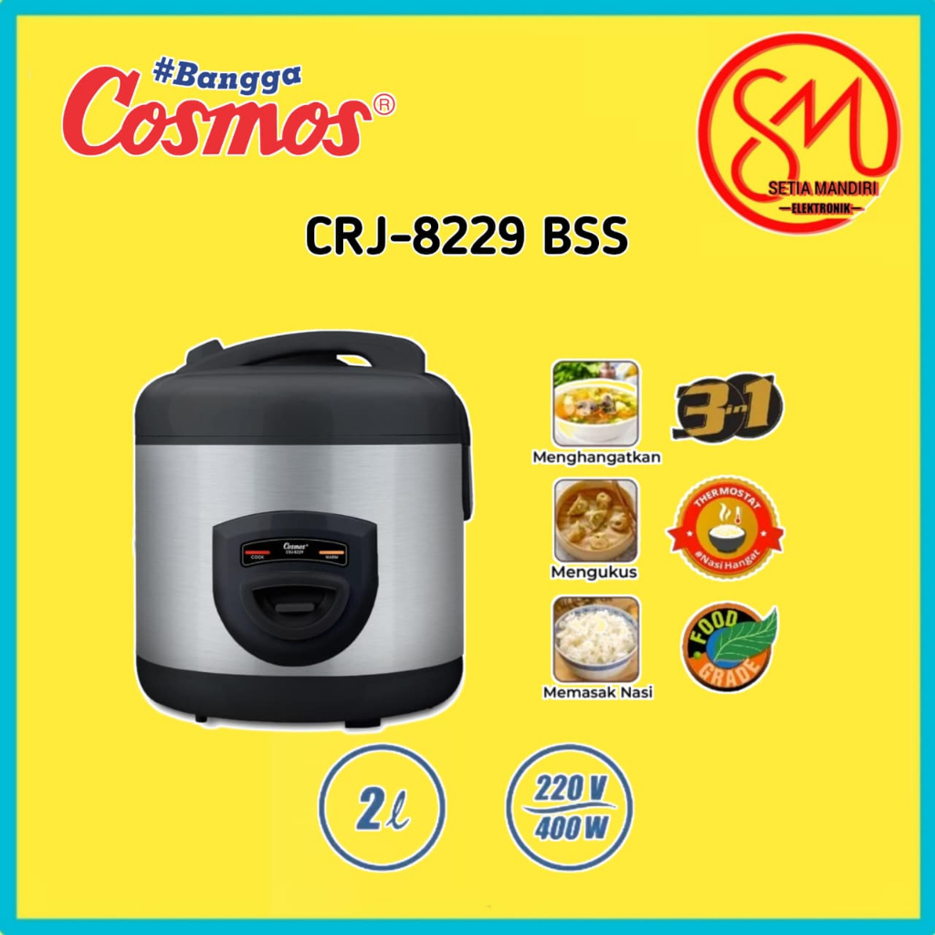 Cosmos Rice Cooker Non Stick CRJ-8229 BSS - 2L