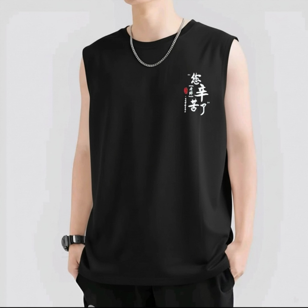 Singlet JAPAN Lekbong Unisex Pria Dan Wanita - Singlet Santai Gym - Singlet Motif Simple