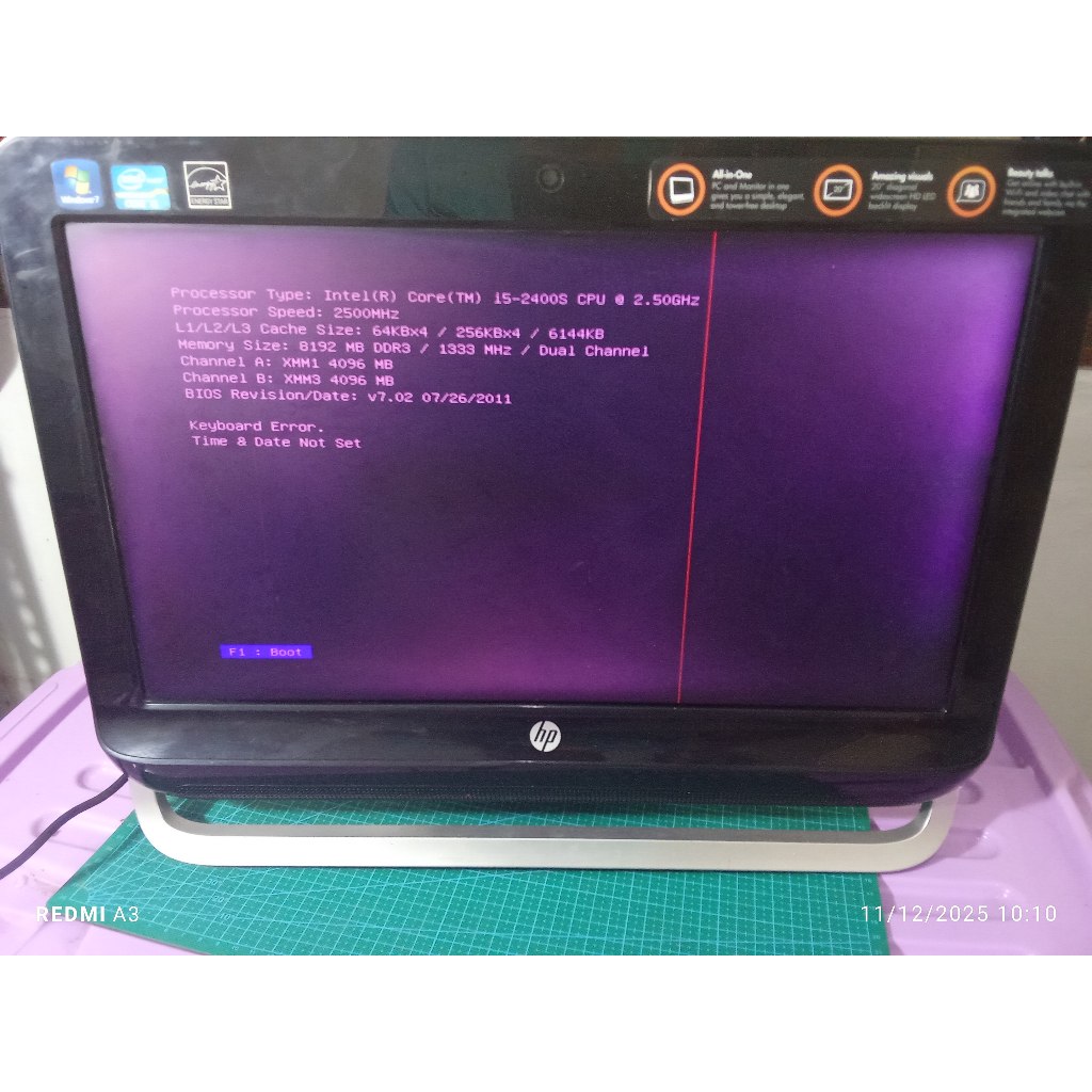PC Komputer All In One HP Omni 120 Core i5 8GB