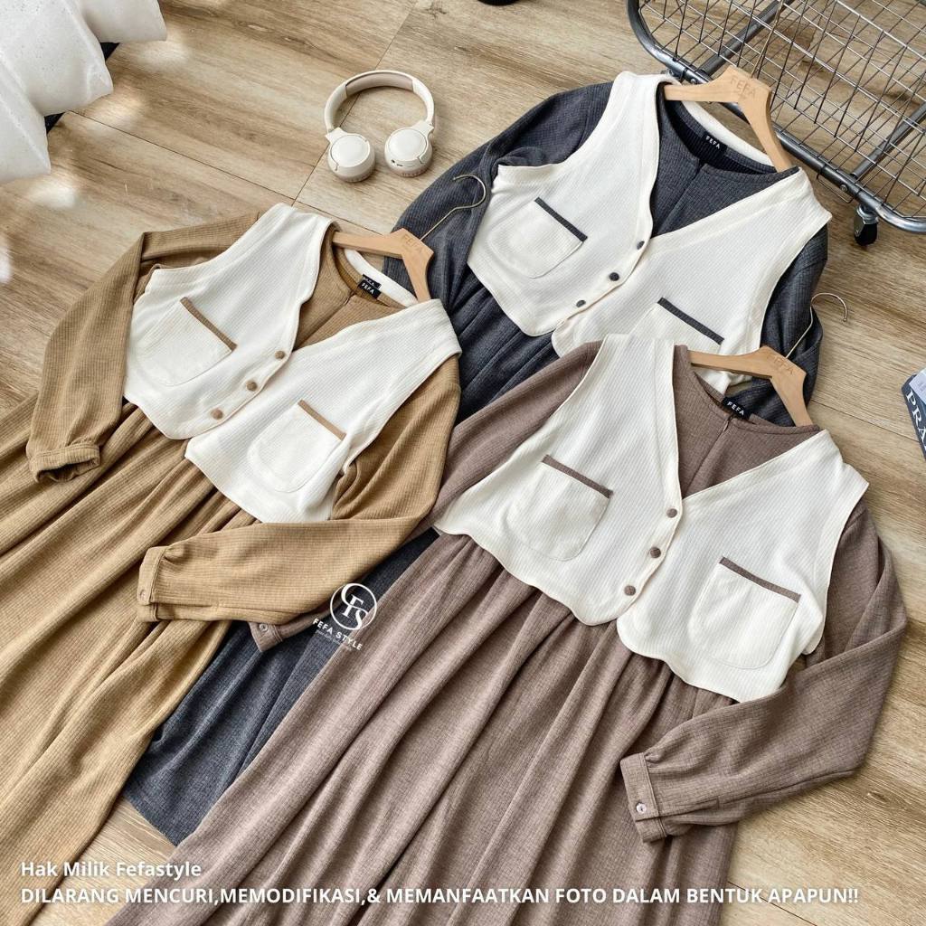 FEFA STYLE - MIDI DRESS  - HANNA MIDI KOREAN STYLE