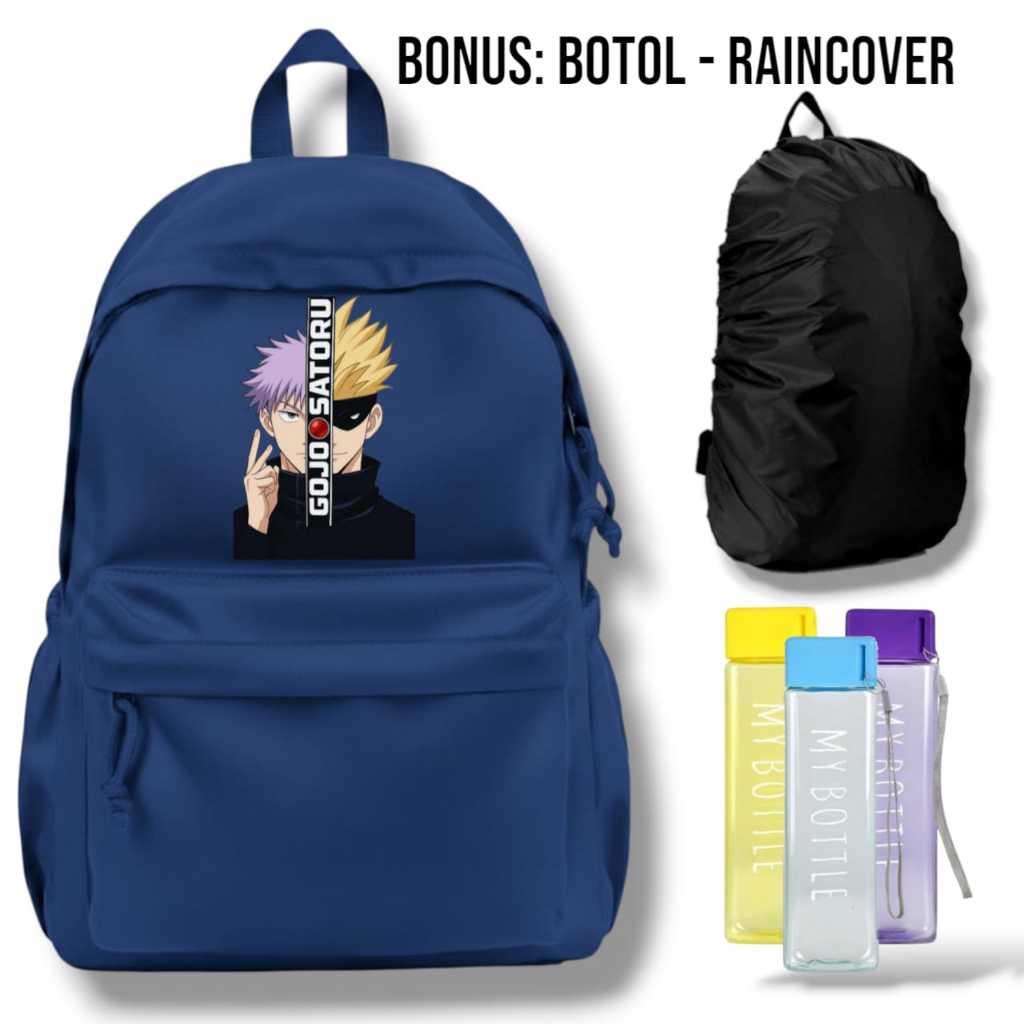tas ransel anime  -  tas gojo satoru  backpack anime sekolah  -  tas sekolah anak remaja  -  tas ani