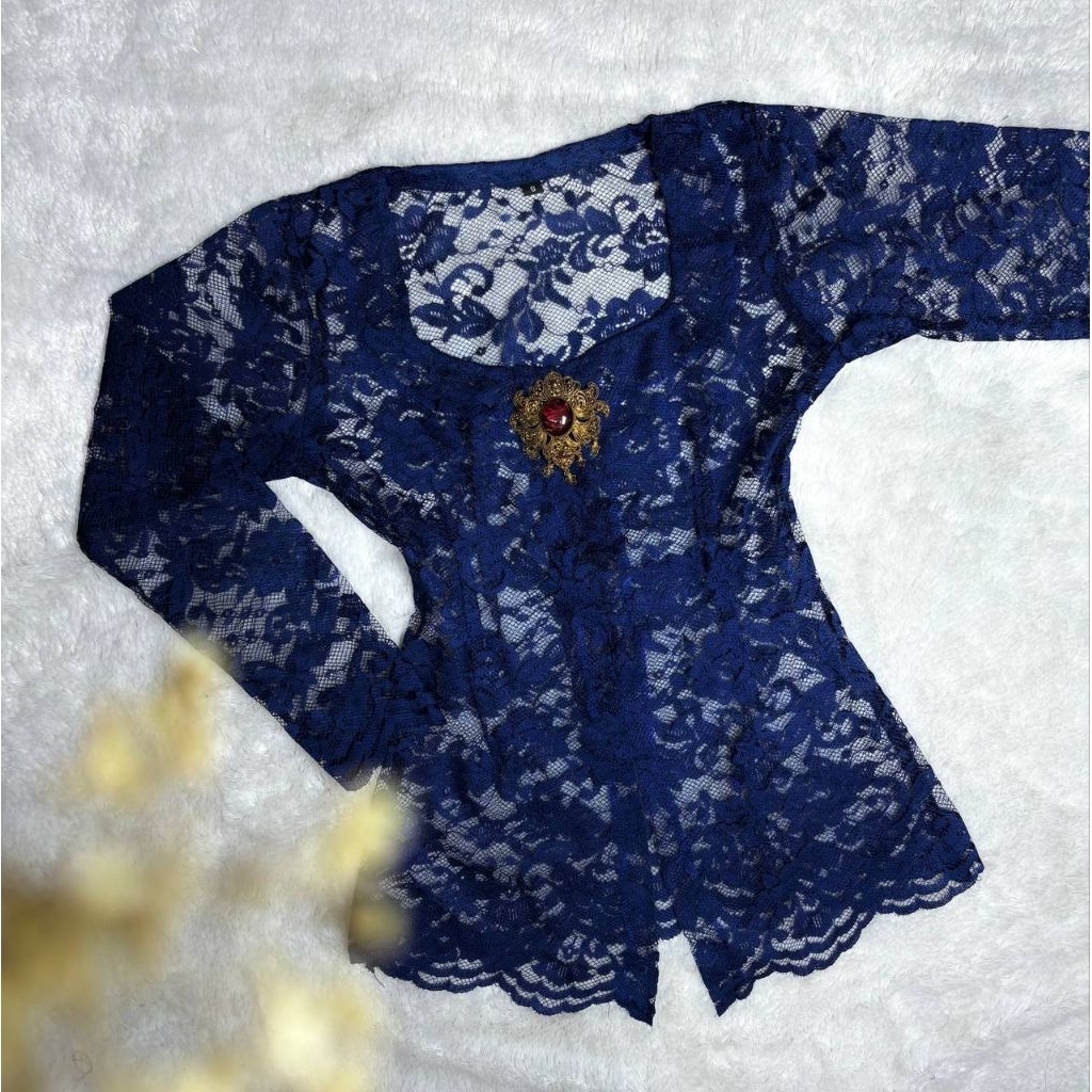 Kebaya Brukat Italian Soft Krah U PREMIUM/Kebaya Bali/Atasan Wanita