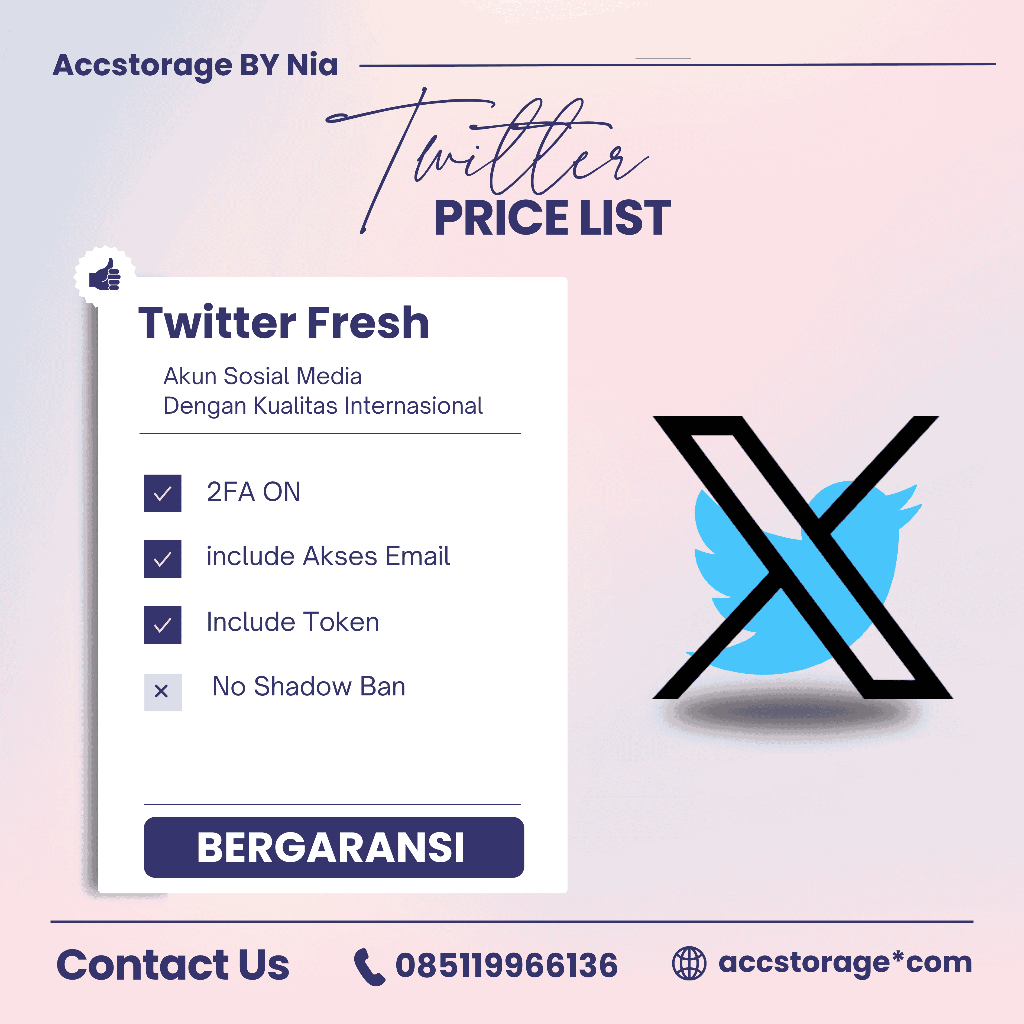Akun Twitter Fresh / Kosongan / Polosan / 2FA / Include Email