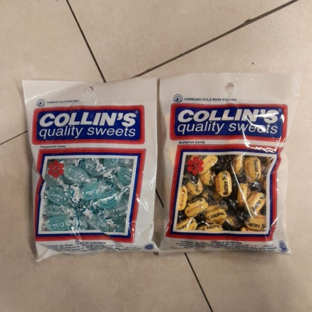 Collins quality sweet Collin's candy permen rasa Butter Nut / Mint 160gr