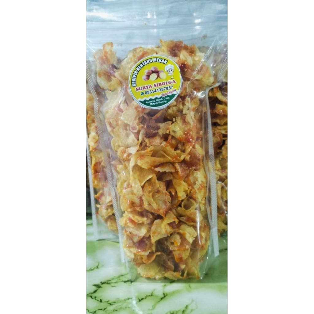 keripik kentang merah surya sibolga