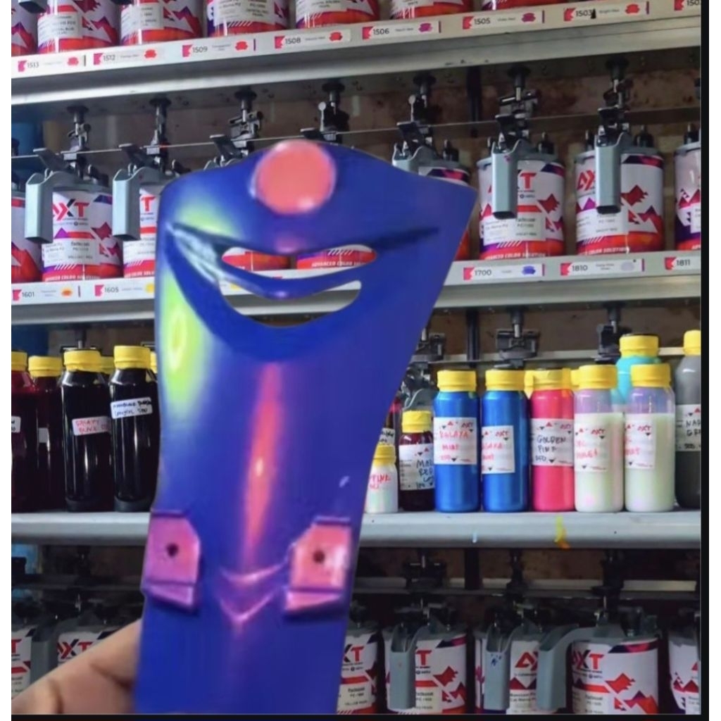 cat biru Oreo+bunglon sunblood PU AXT