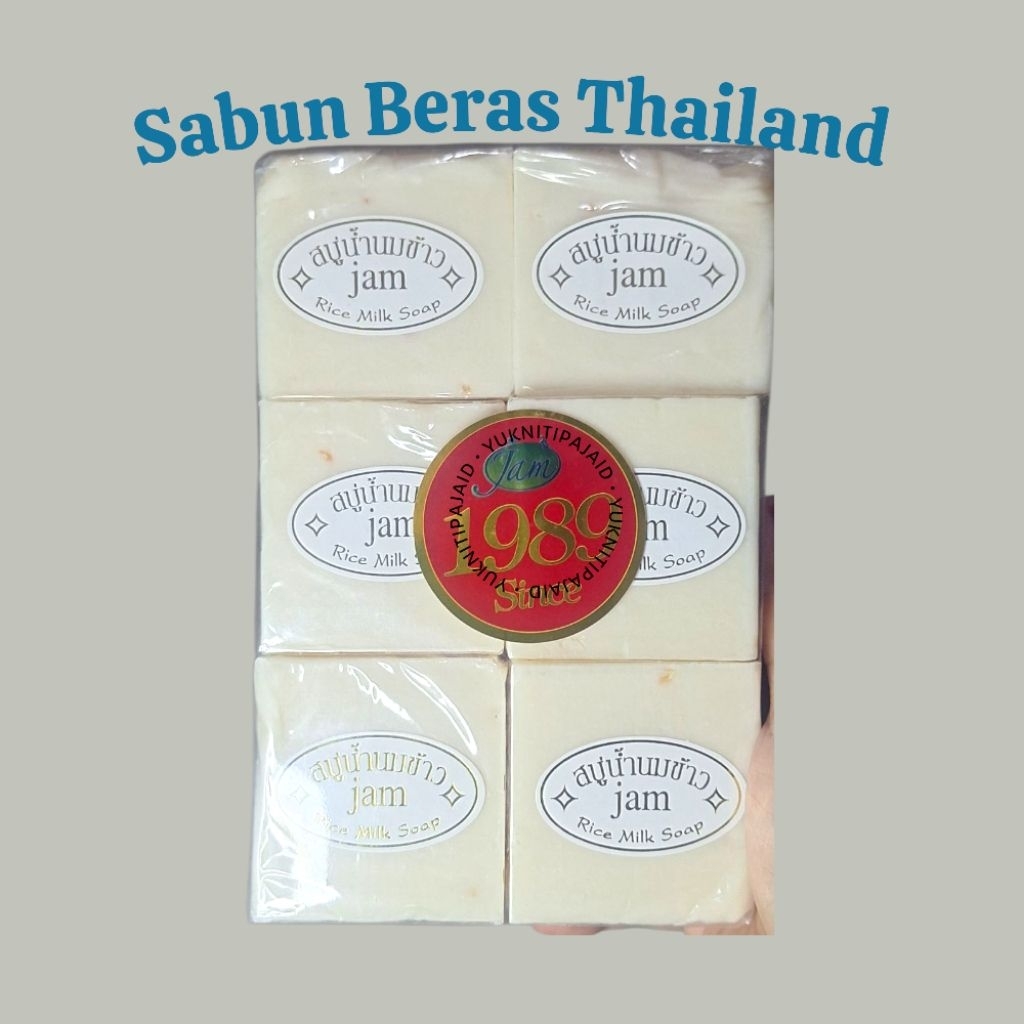 SABUN BERAS THAILAND RICE MILK SOAP GLUTA + COLLAGEN MADE IN THAILAND ORIGINAL