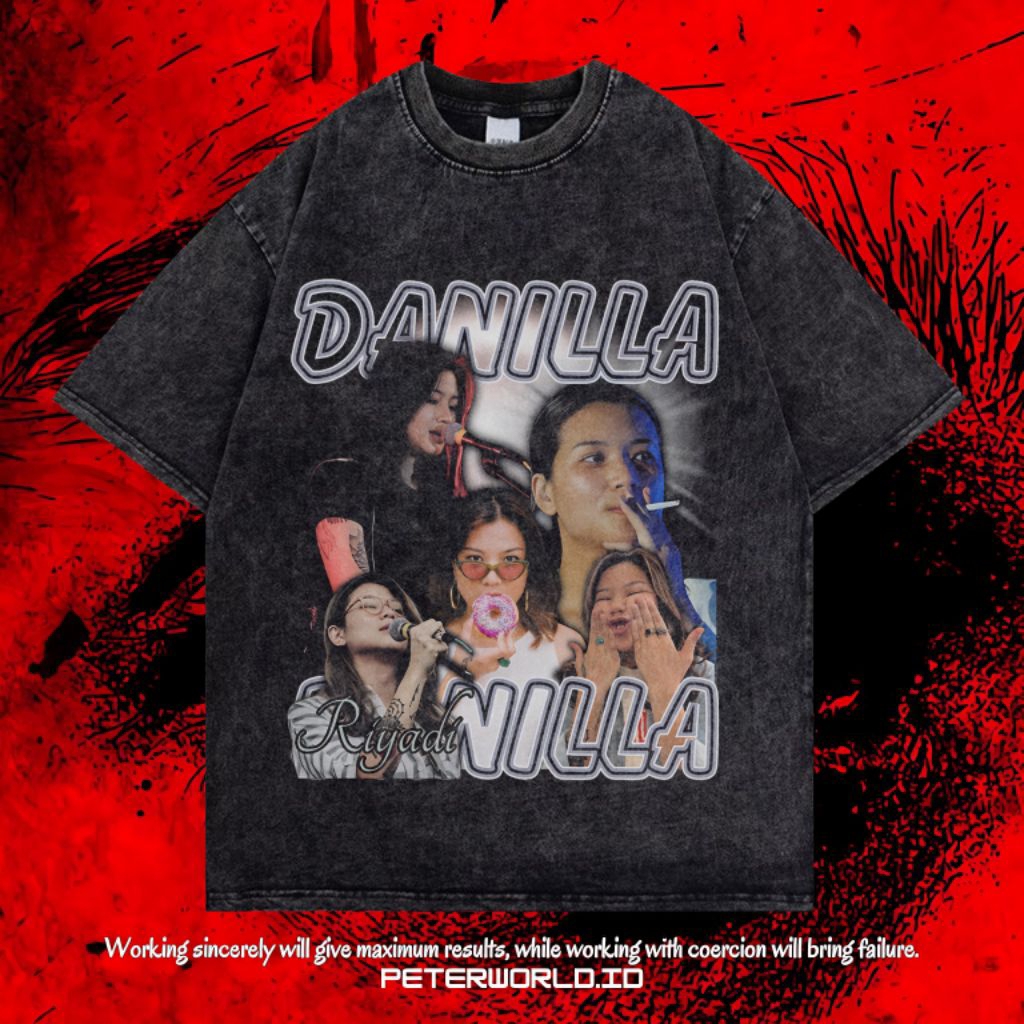 Kaos Danilla Riyadi Oversize Washing Vintage Tee | Kaos Oversized | Kaos Washing | Oversized T shirt