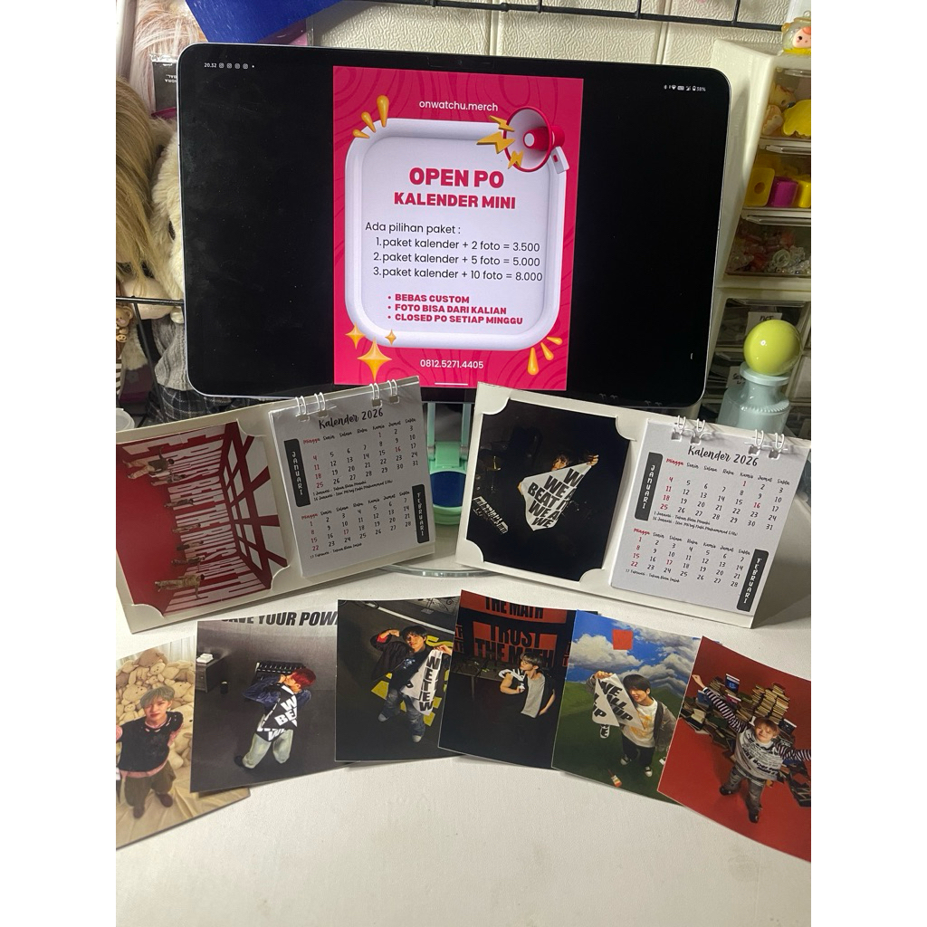 kalender meja mini custom satuan/kalender 2026/kalender custom foto