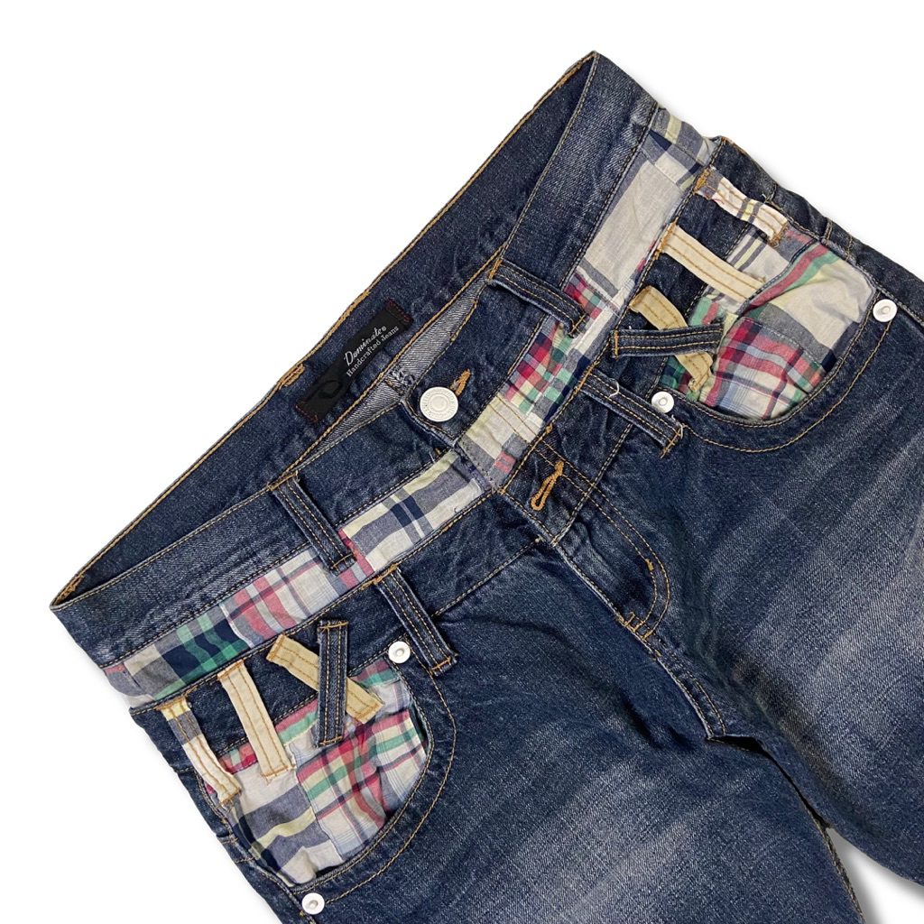 DOMINATE HANDCRAFTED JEANS Y2K DOUBLE WAIST