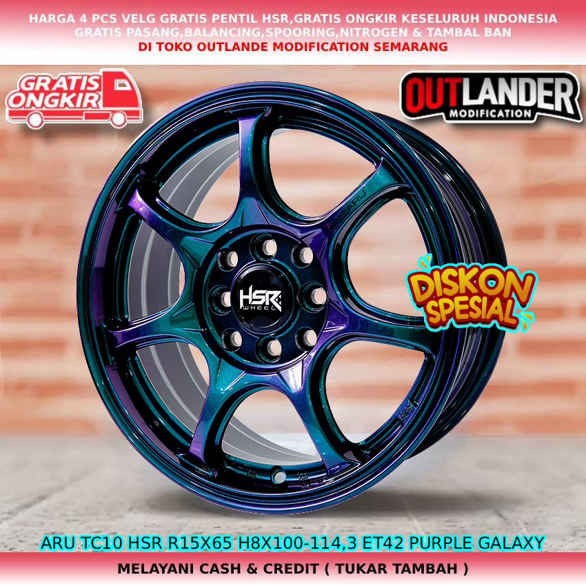 Velg racing untuk mobil Freed| Civic| Swift| Ignis| dll velg hsr aru R15