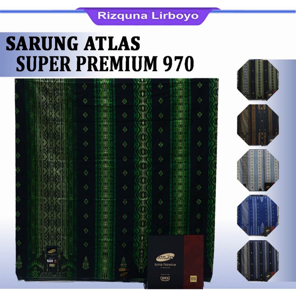 Sarung Atlas Super premium 970 MOTIF BHS sarung dewasa atlas motif bhs gold SONGKET