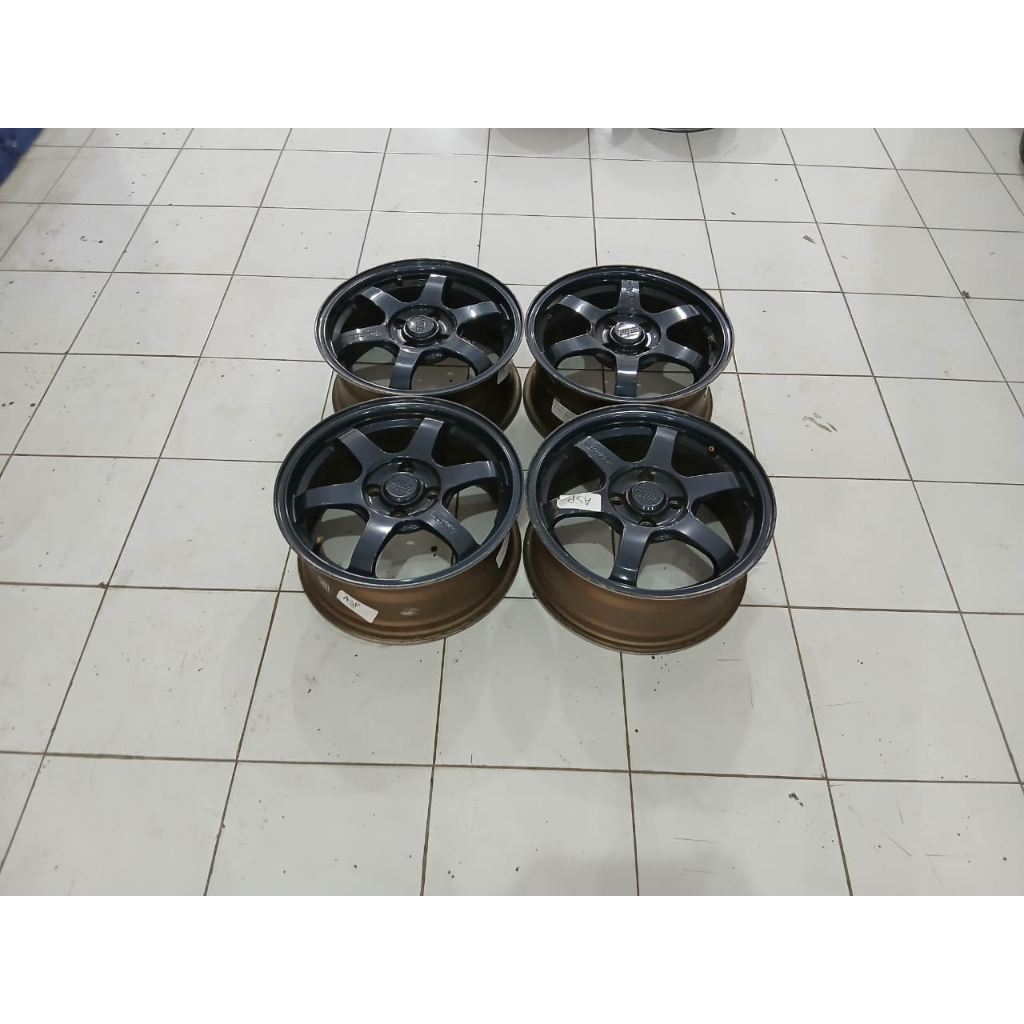 VELG MOBIL RACING TE37 RING 15 LEBAR 6,5 LUBANG BAUT PCD 4X100 PELEK