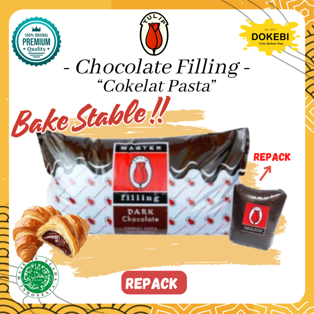 TULIP Chocolate Filling 250 kg / Filling Coklat / Chocolate Filling / Tulip Chocolate Paste