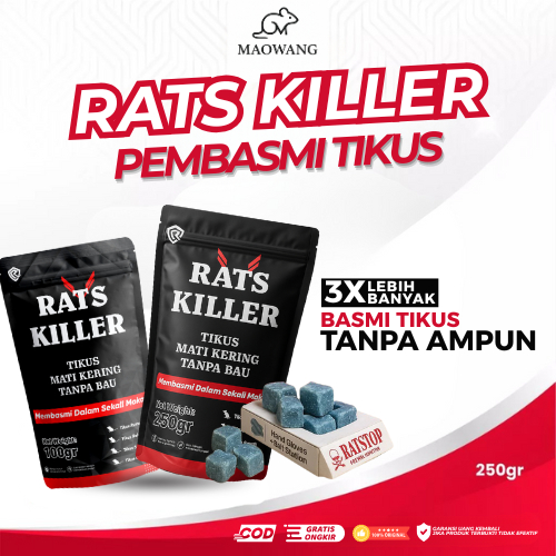 RatKiller Rat Killer Racun Tikus Mati Kering Tanpa Bau / Umpan Rat killer Pembasmi Tikus