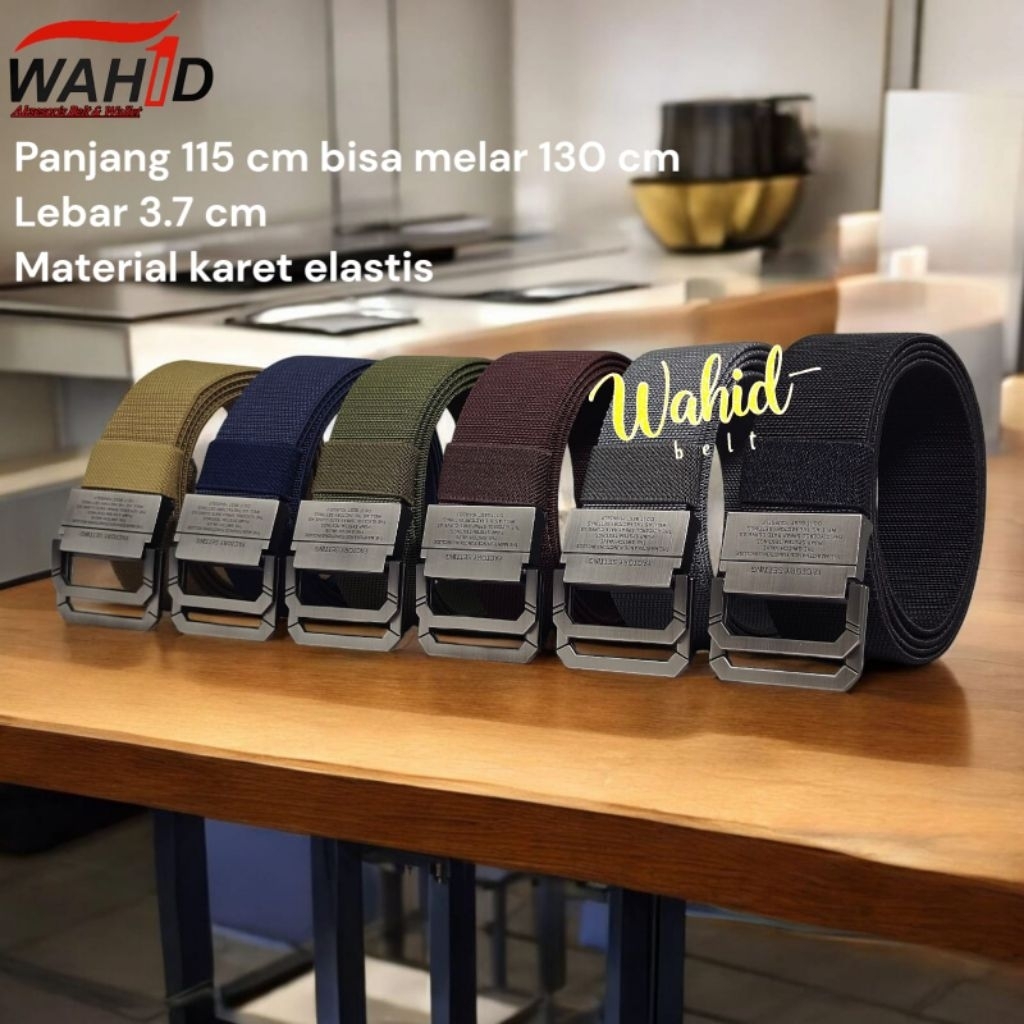 ikat pinggang model doble ring pria&wanita tali karet elastis AH100BP