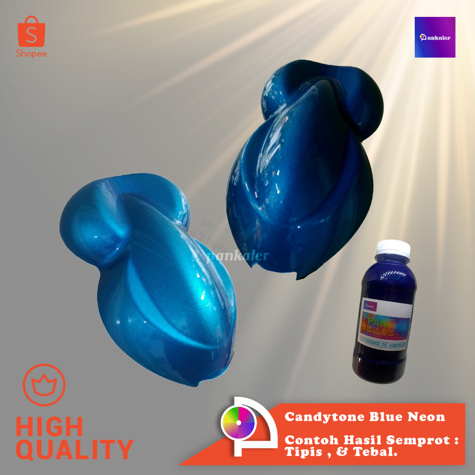 Pankaler Cat Candy Tone Blue Neon NC Motor Matic Racing Paint Color 200ml