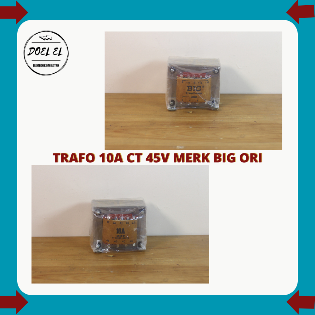 TRAFO 10A BESAR CT 45V MERK BIG | TRAVO MURNI MERK BIG