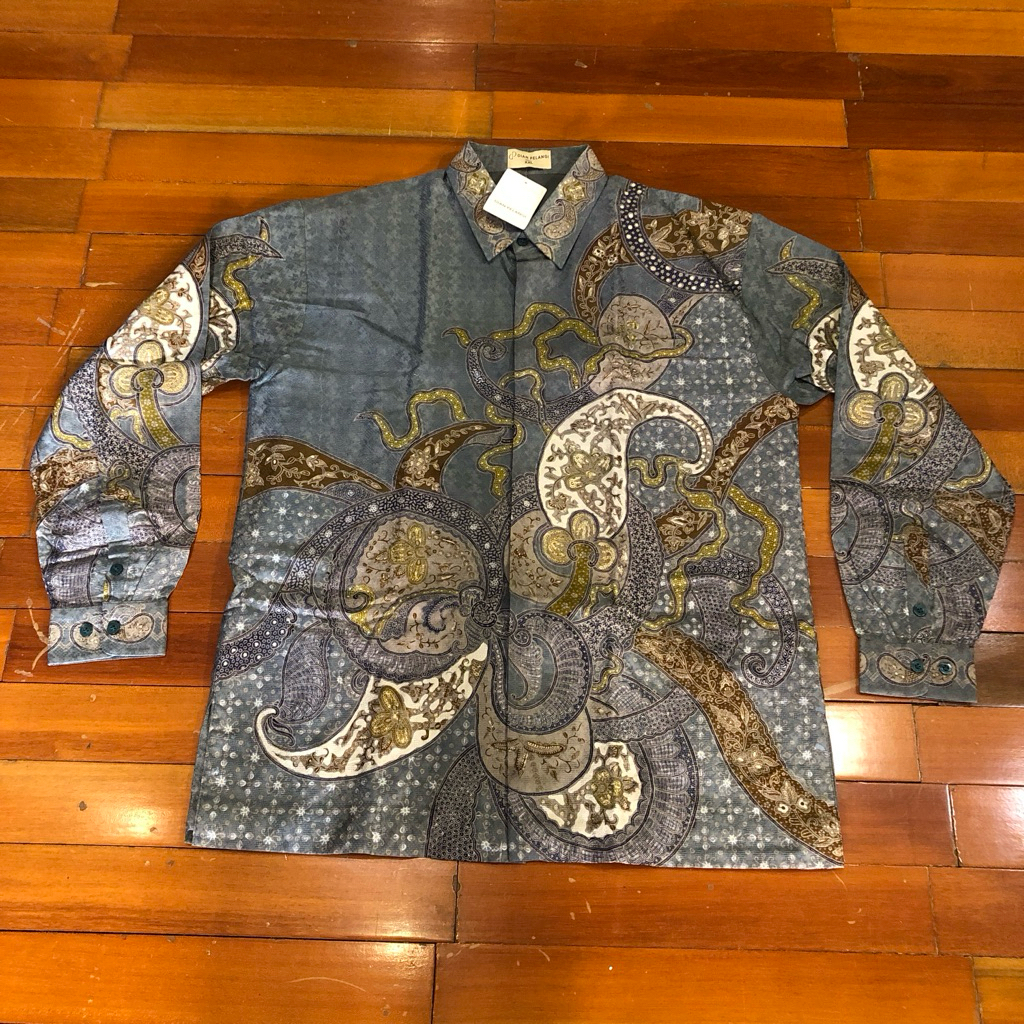 Baju kemeja atbm sutra viscos batik pakaian resmi pria dewasa size sampai XXL besar jumbo By dian pe