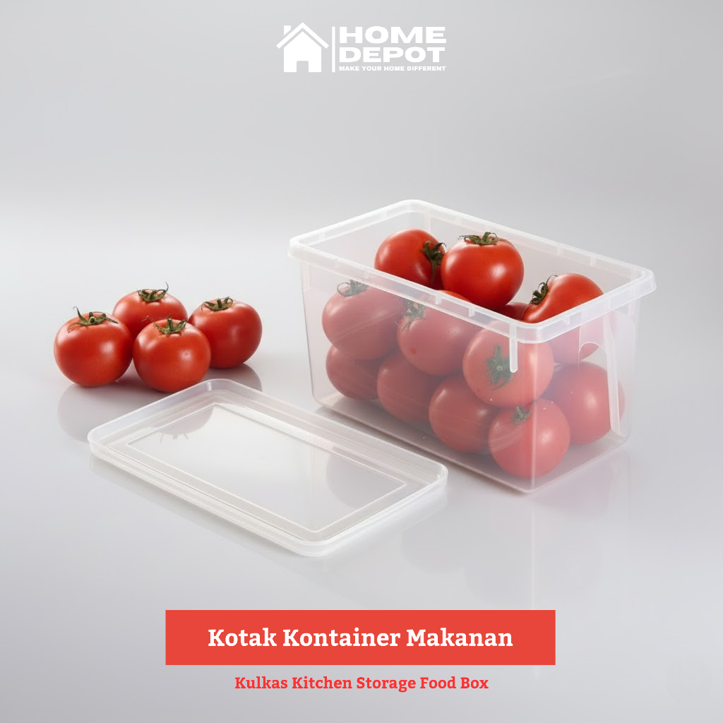Kontainer Box Kulkas Plastik Transparan Bening Serbaguna Makanan Food