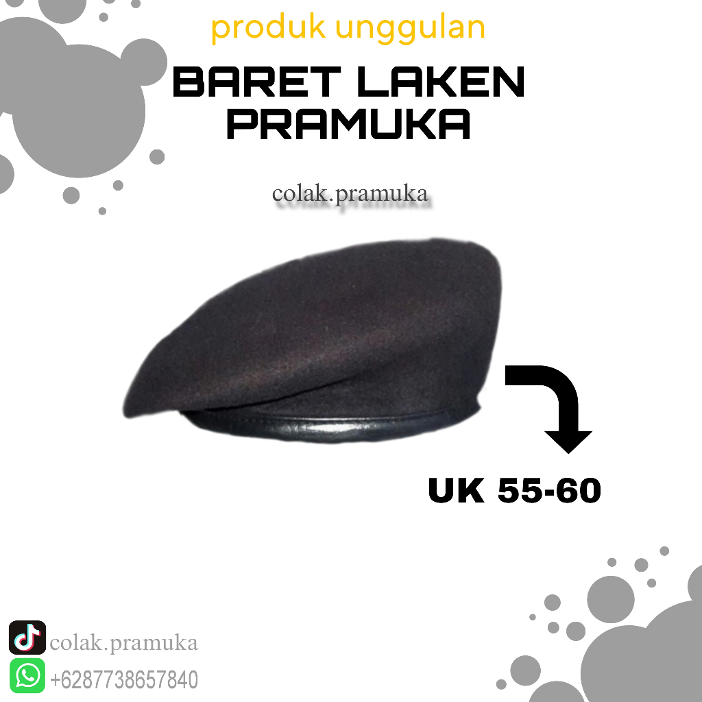 topi baret pramuka premium untuk SD SMP SMA/SMK kualitas premium