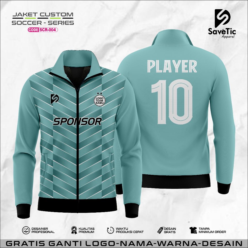 Jaket Soccer Full Printing Sublim/Jaket Custom Soccer/Jaket Olahraga bola futsal Unisex