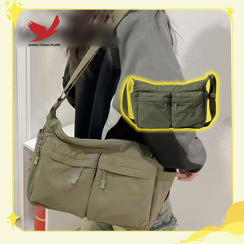 Koleksi Seribu Burung.PLUME-Koleksi Seribu Burung.PLUME-Tas selempang kasual, tas selempang multi-sa