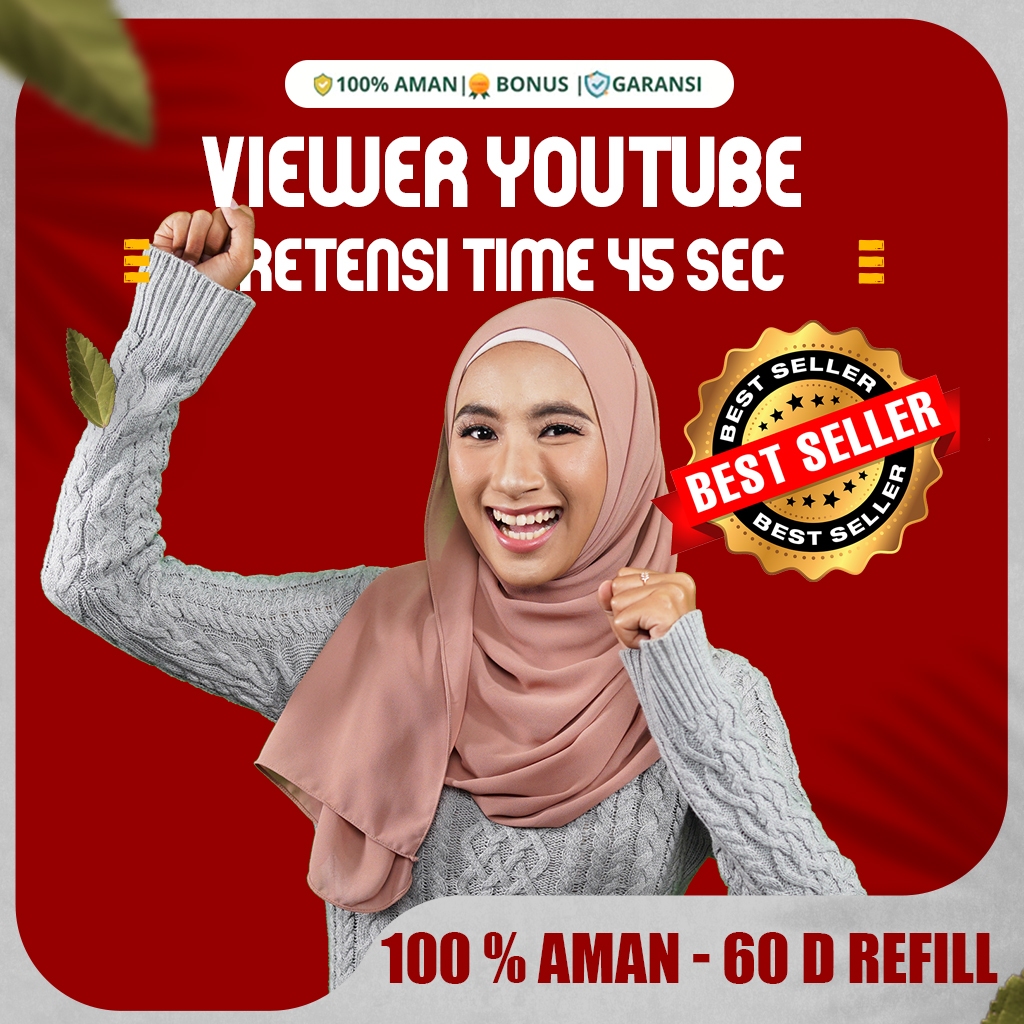 Jasa Tambah View YouTube Real Indonesia retensi time 45 detik – Aman, Cepat, Stabil, Harga Murah