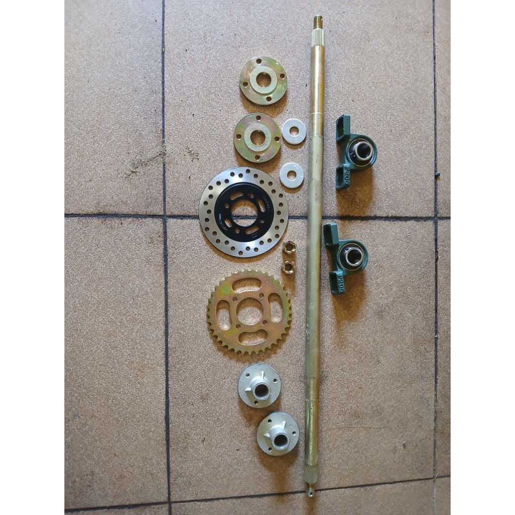 As roda gokart/atv 85cm set dengan perlengkapanya