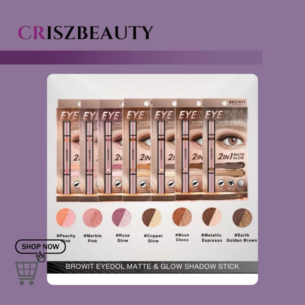 BROWIT BY NONGCHAT Eyedol Matte And Glow Shadow Stick | Eyeshadow Stick 2in1