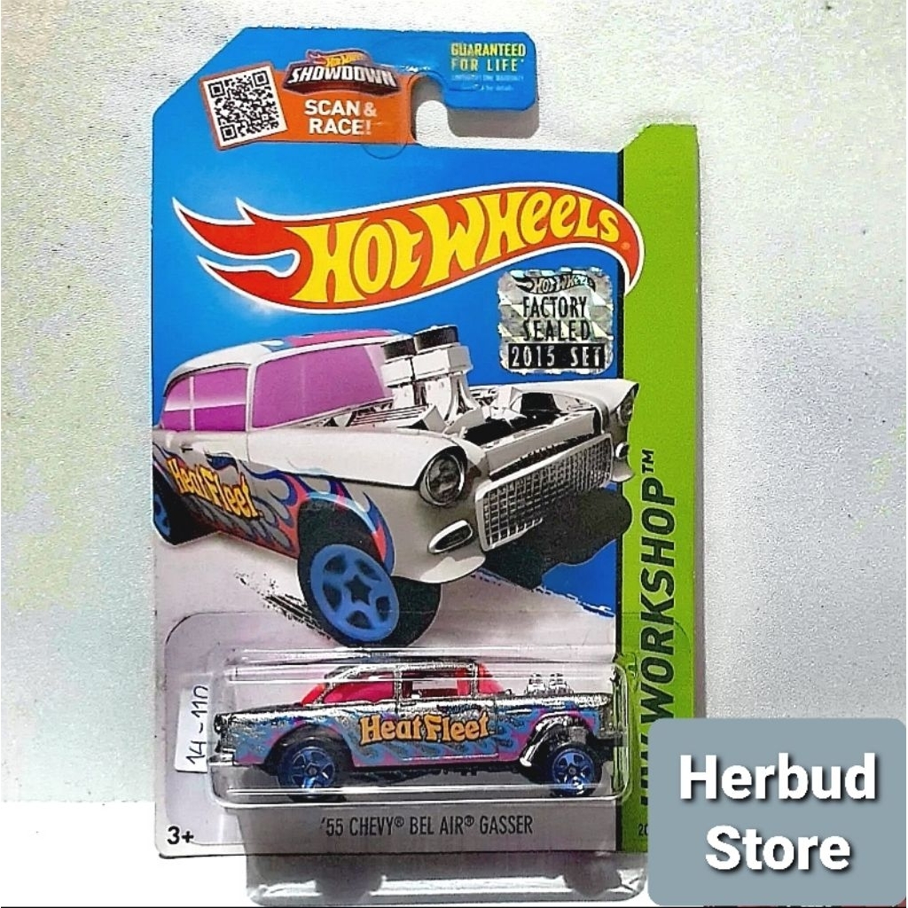 Hot Wheels Hotwheels HW 55 Chevy Bel Air Gasser Heat Fleet Zamac FS Factory Sealed 2015