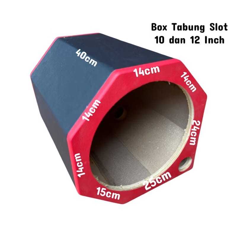 Box Subwoofer 10 Inch 12 Inch Model Tabung Bahan MDF Lapis Vinil