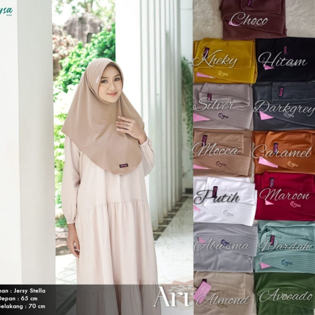 Arumi / Qeysa hijab original/ Qeysahijab/ jilbab premium/ Bergo sporty