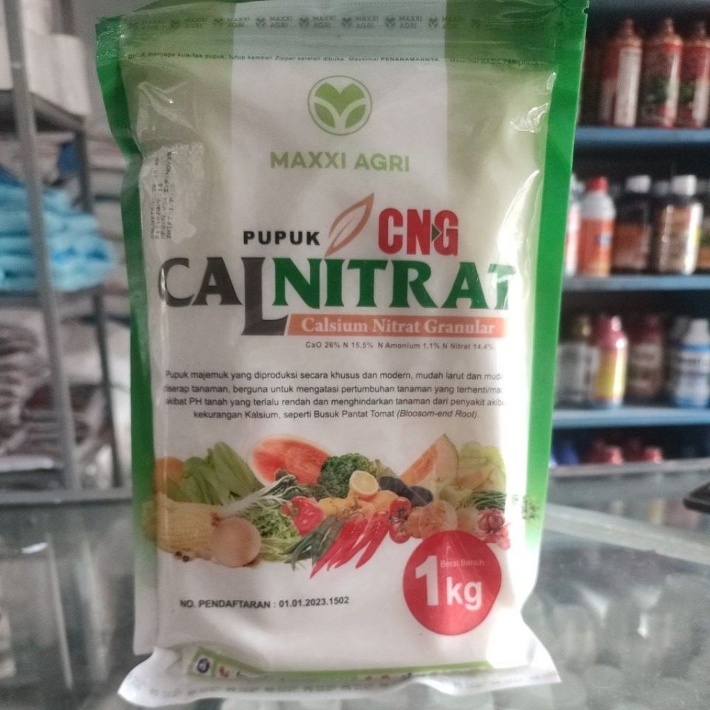 Pupuk CALNITRAT 1 kg, Calsium Nitrat Granular. Pupuk kalsium tanaman mudah larut