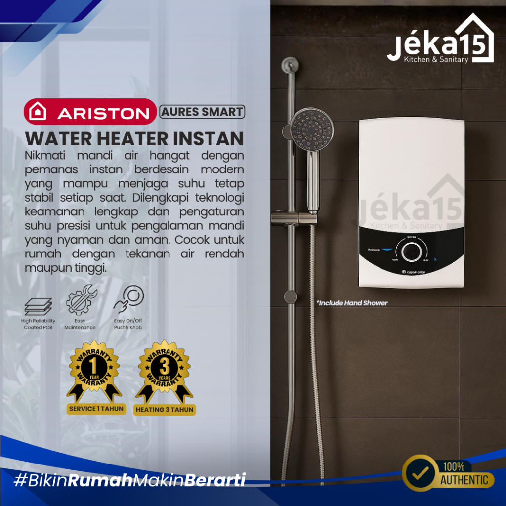 JEAK15 - ARISTON AURES SMART | WATER HEATER LISTRIK INSTANT